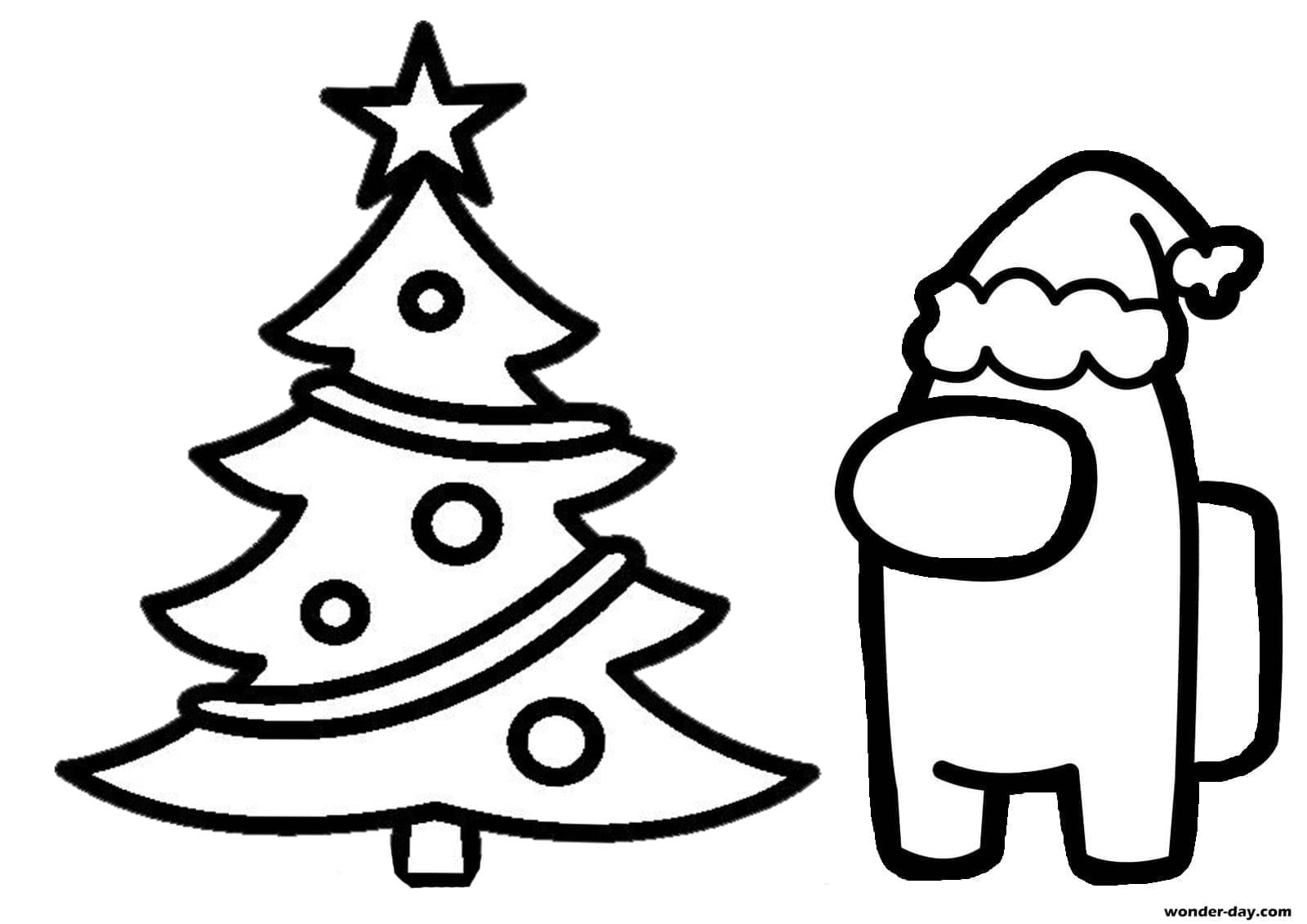 best among us christmas coloring pages