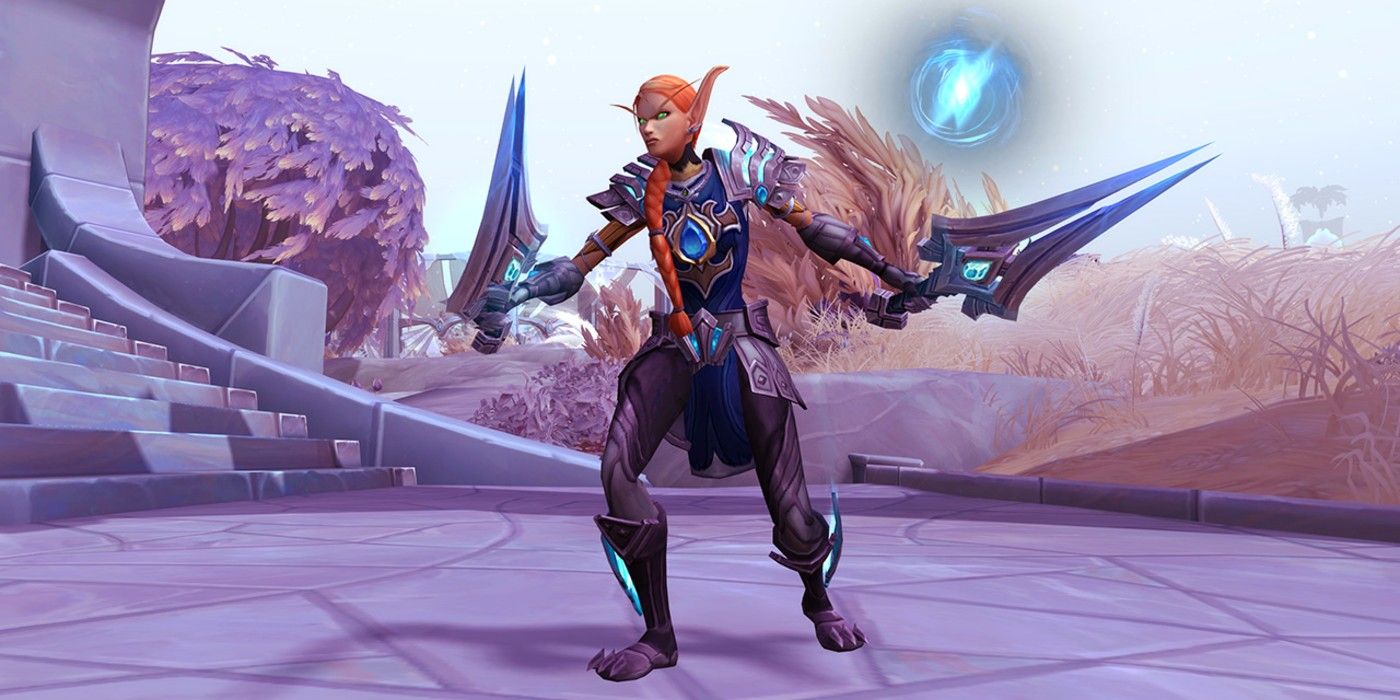 A character uses Legendary gear crafted in World of Warcraft: Shadowlands