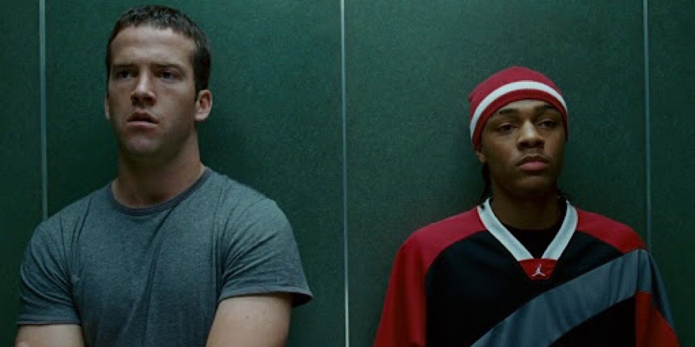 Sean and Twinkie inside an elevator in Tokyo Drift