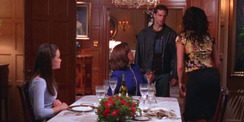 Chris bombards Friday night dinner on Gilmore Girls