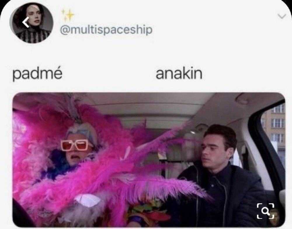 A meme about Padme and Anakin