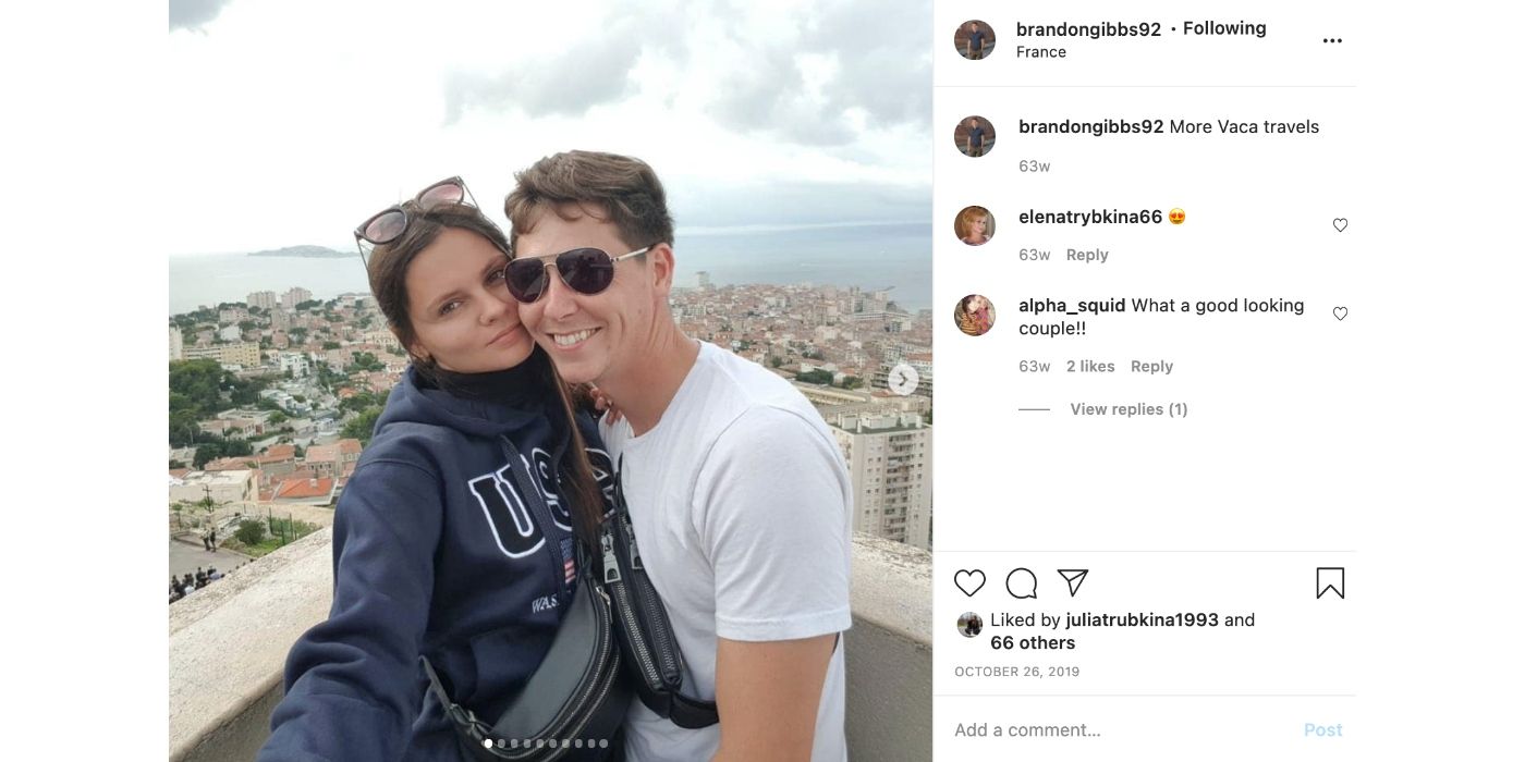 90 Day Fiancé, Brandon Julia Paris Travels Instagram