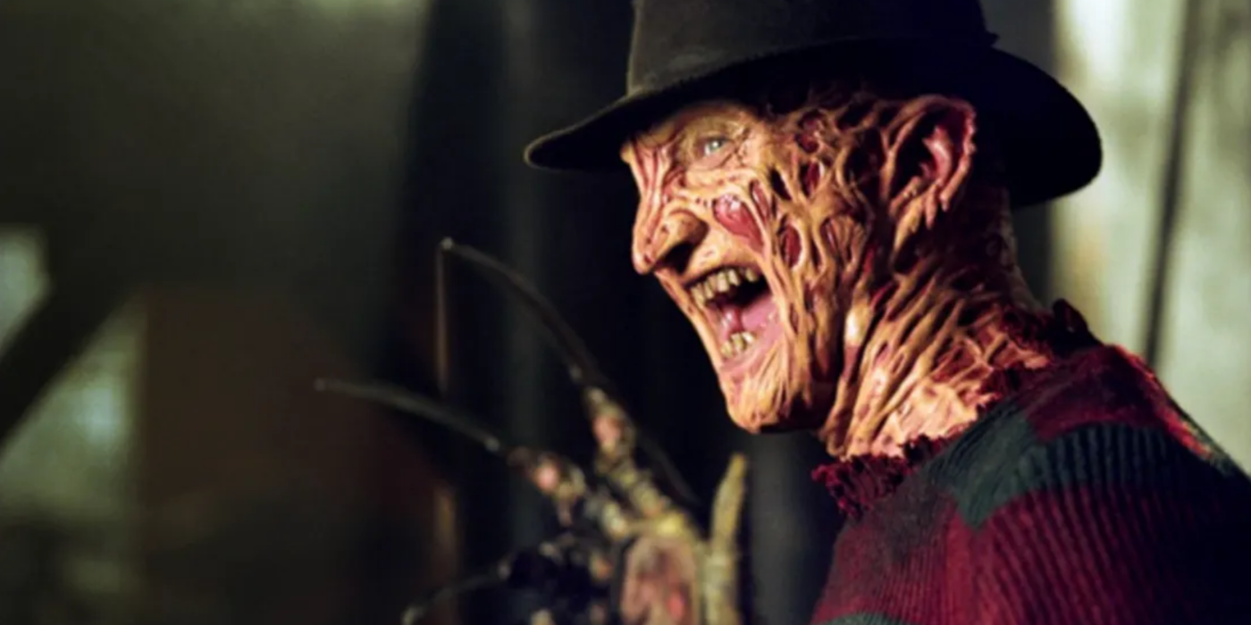 Freddy Krueger smiling in A Nightmare on Elm Street