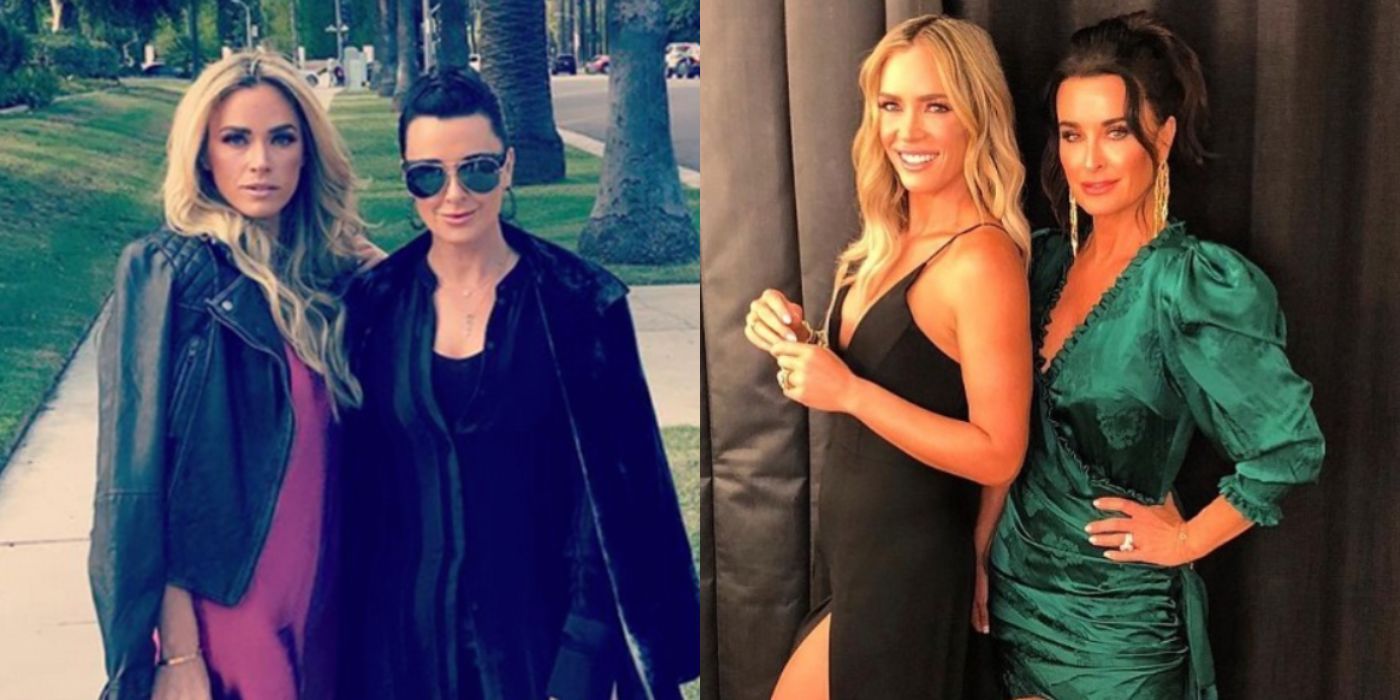 A split image of Kyle Richards and Teddi Mellencamp from RHOBH