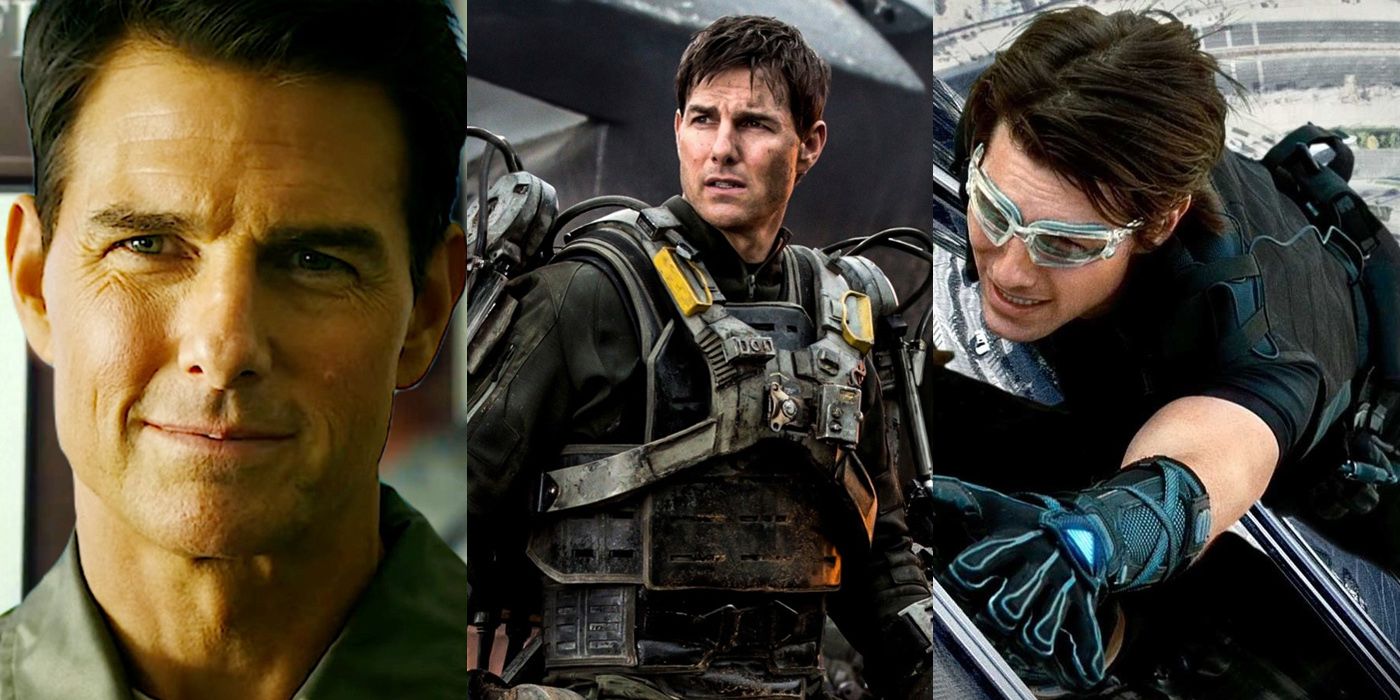 A split screen of Tom Cruise movies.