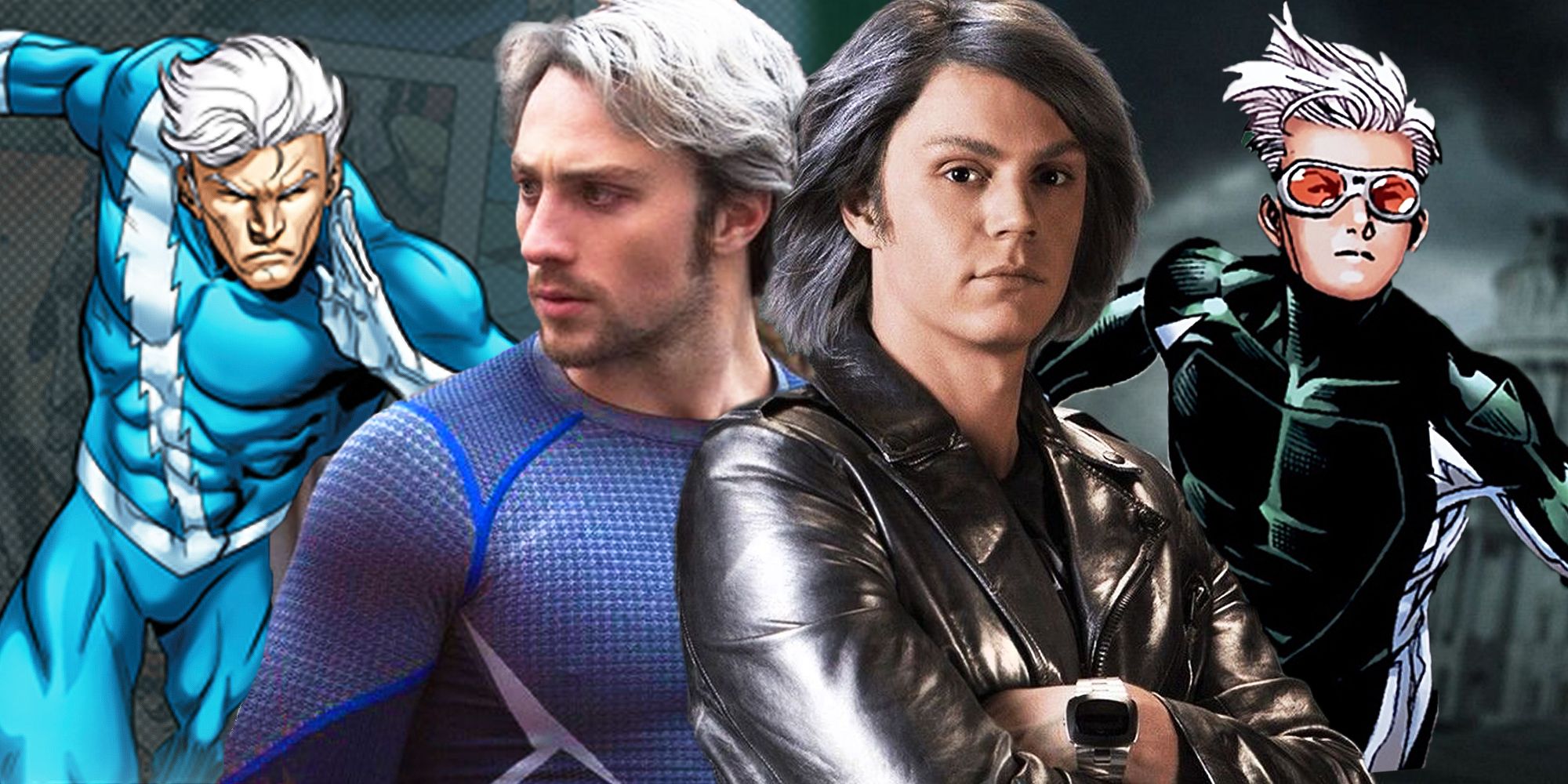Aaron Taylor-Johnson as Quicksilver and Evan Peters as Speed In Avengers and X-Men