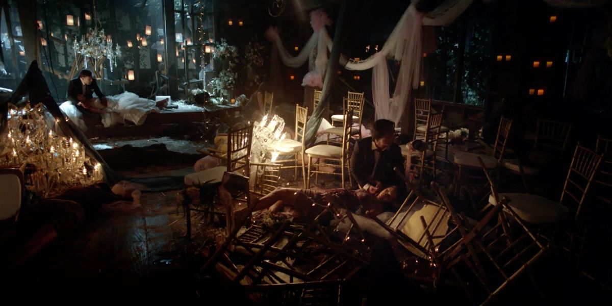 Alaric and Jo's wedding in season six