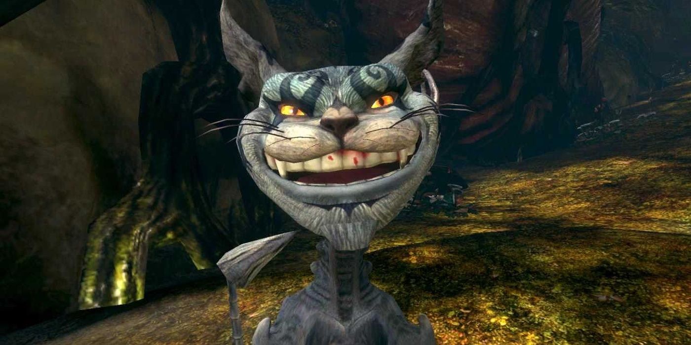 The Cheshire Cat grins in Alice: Madness Returns