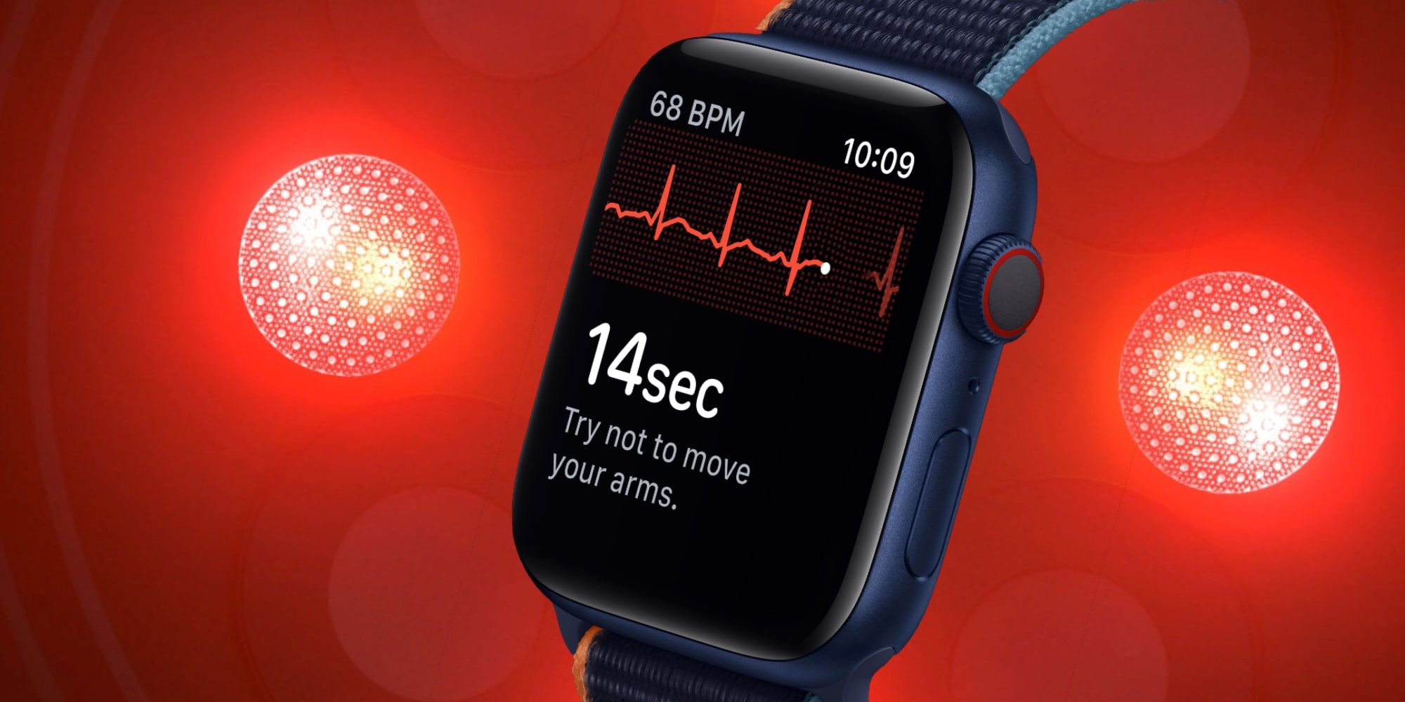 Apple Watch ECG With Oximeter Sensor Background