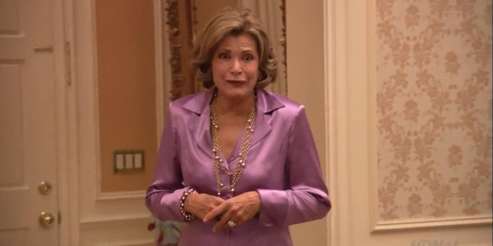 Lucille Bluth making funny face in Arrested Development