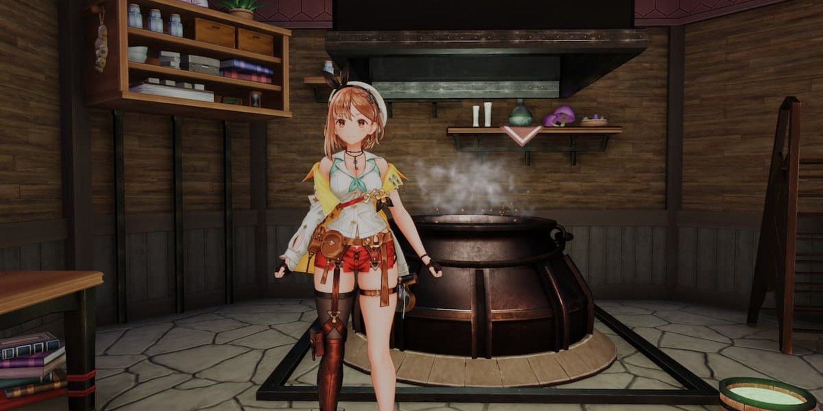 The Alchemy station at the Abelheim apartment in Atelier Ryza 2
