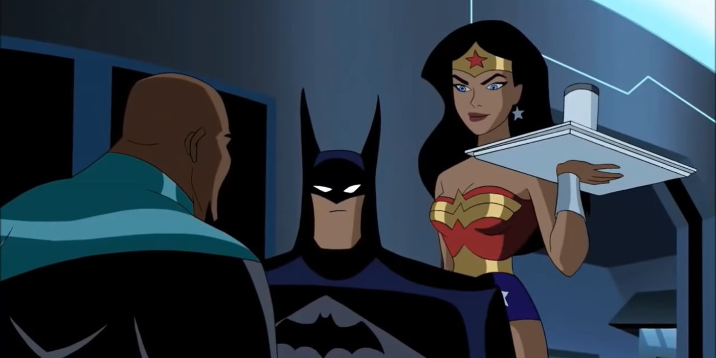 Batman percebendo seu erro em Justice League Unlimited
