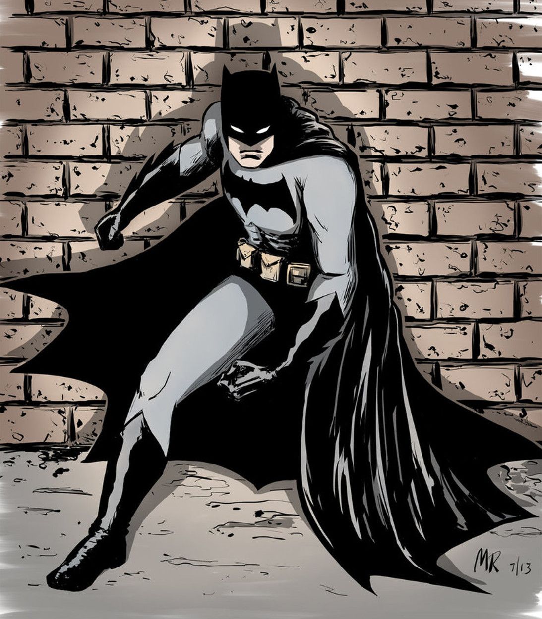 Batman in Batman Year One Frank Miller vertical