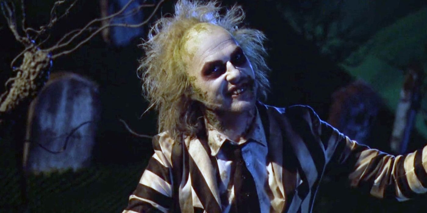 Michael Keaton as Betelgeuse during his introduction in Beetlejuice