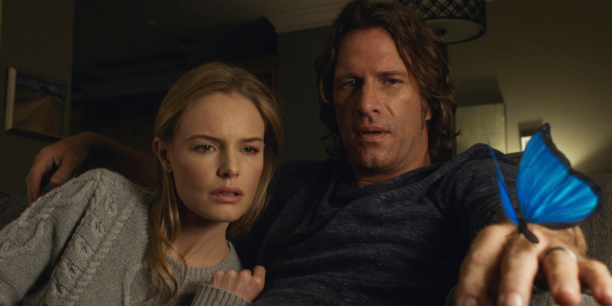 Jessie (Kate Bosworth) and Mark (Thomas Jane) stare at a butterfly in Before I Wake