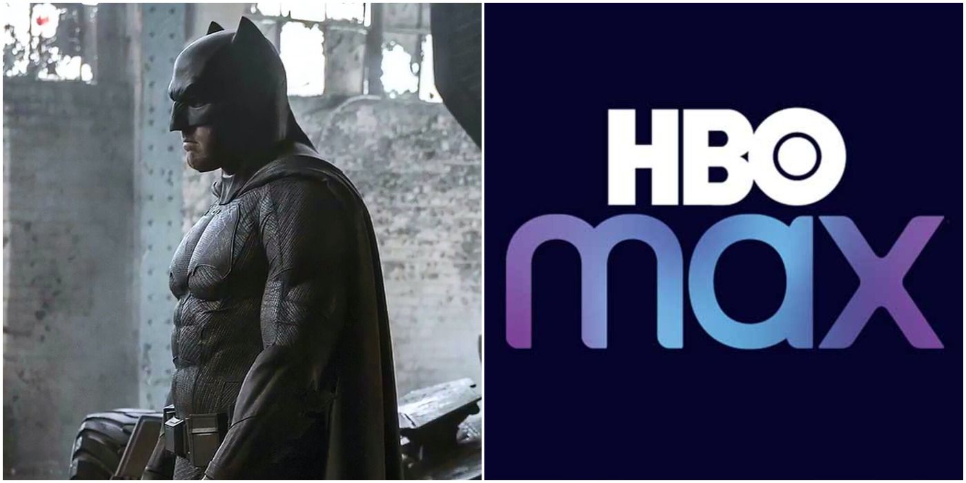 Ben Affleck's Batman and the HBO Max logo