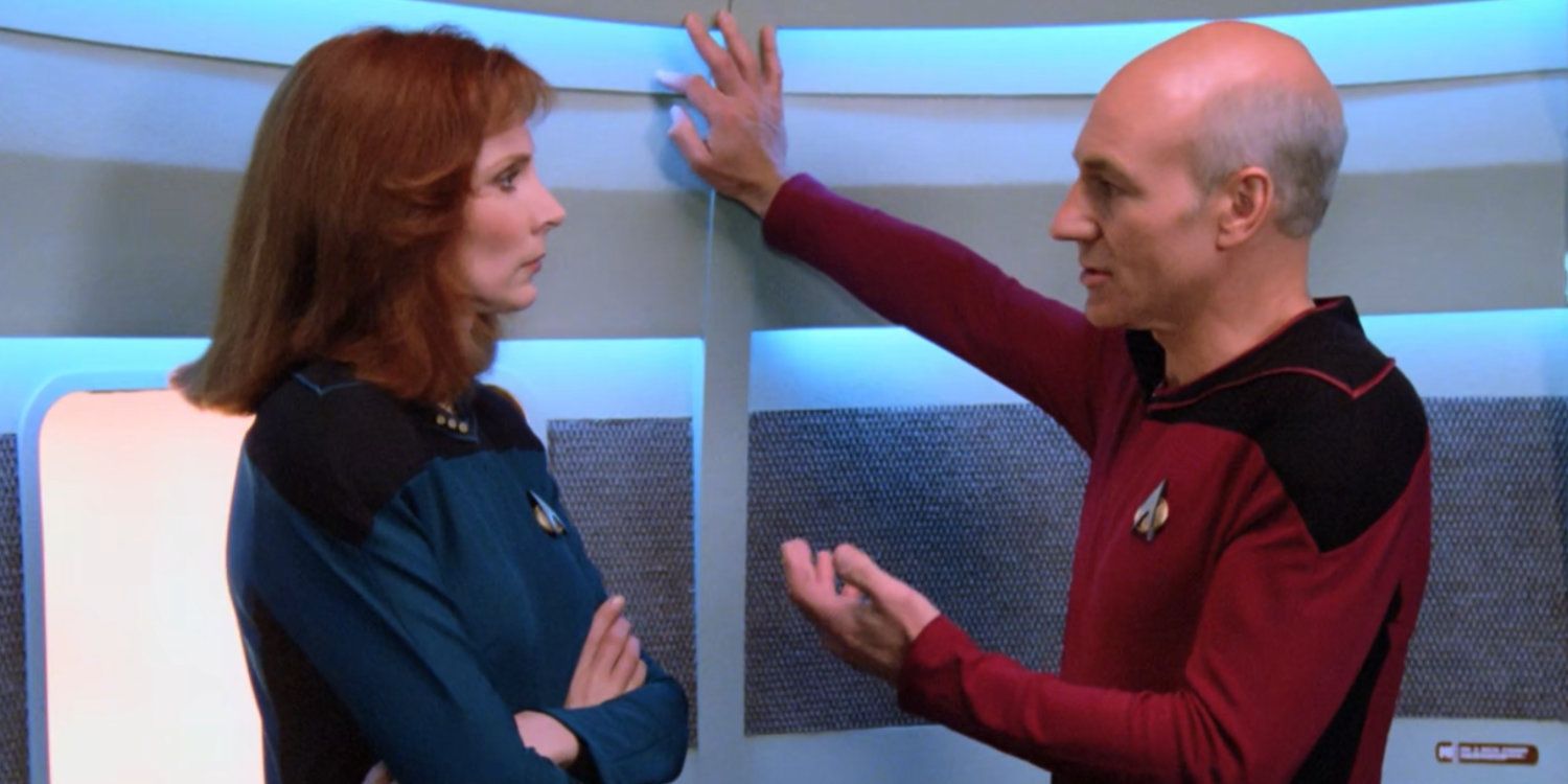 Beverly Crusher en Kapitein Picard