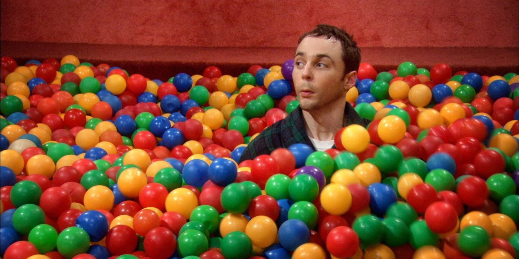 Sheldon inside the ball pit on TBBT