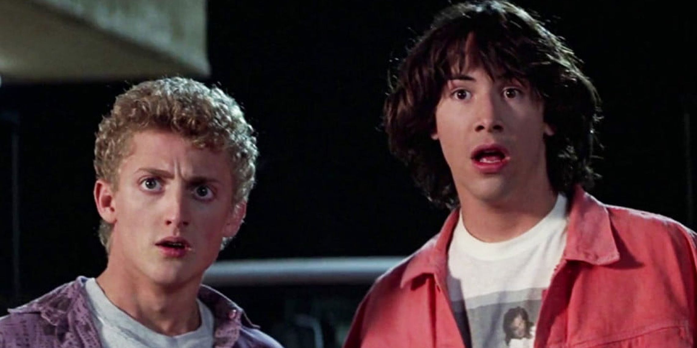 Ted looks confused in Bill and Ted's Excellent Adventure