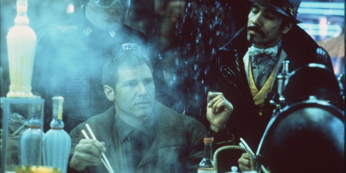 Harrison Ford eating in Blade Runner