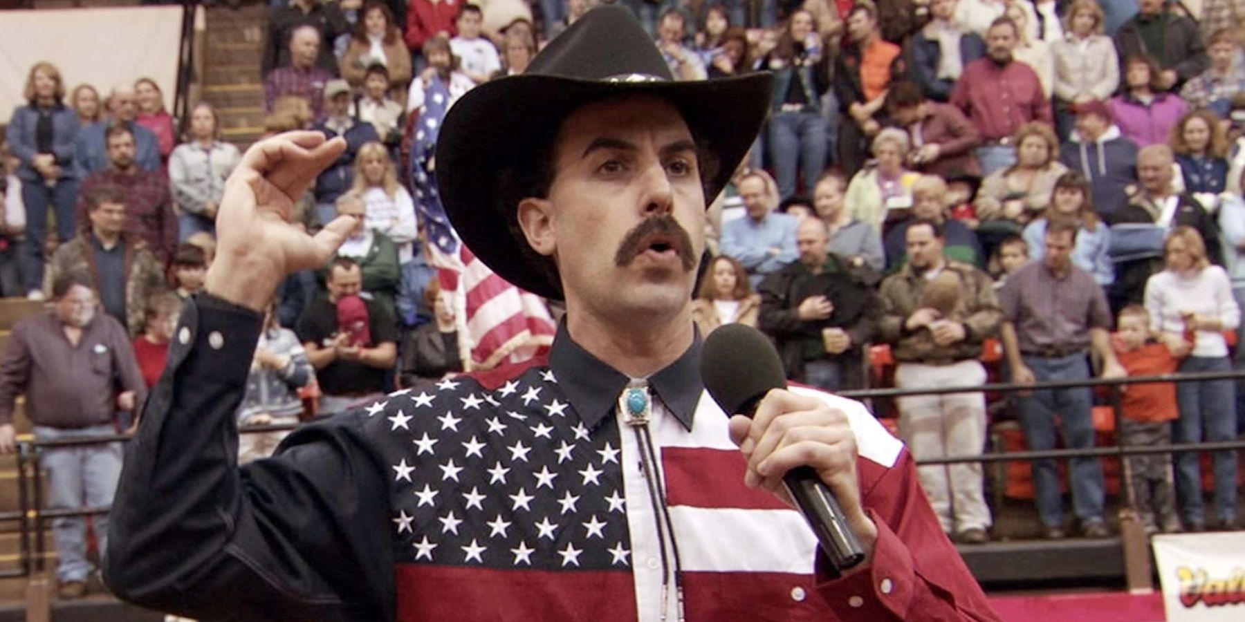 Borat at a rodeo