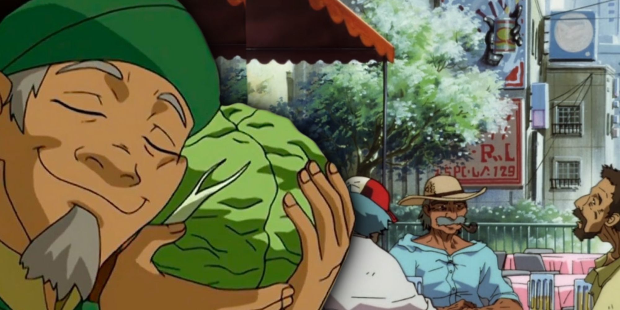 Cabbage Man in Avatar The Last Airbender and Three Old Men in Cowboy Bebop