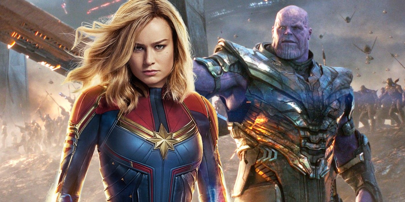 Captain Marvel vs Thanos MCU most powerful