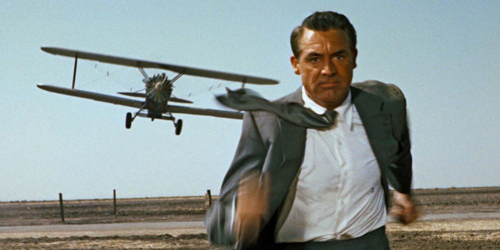 Roger runs away from a plane in North By Northwest