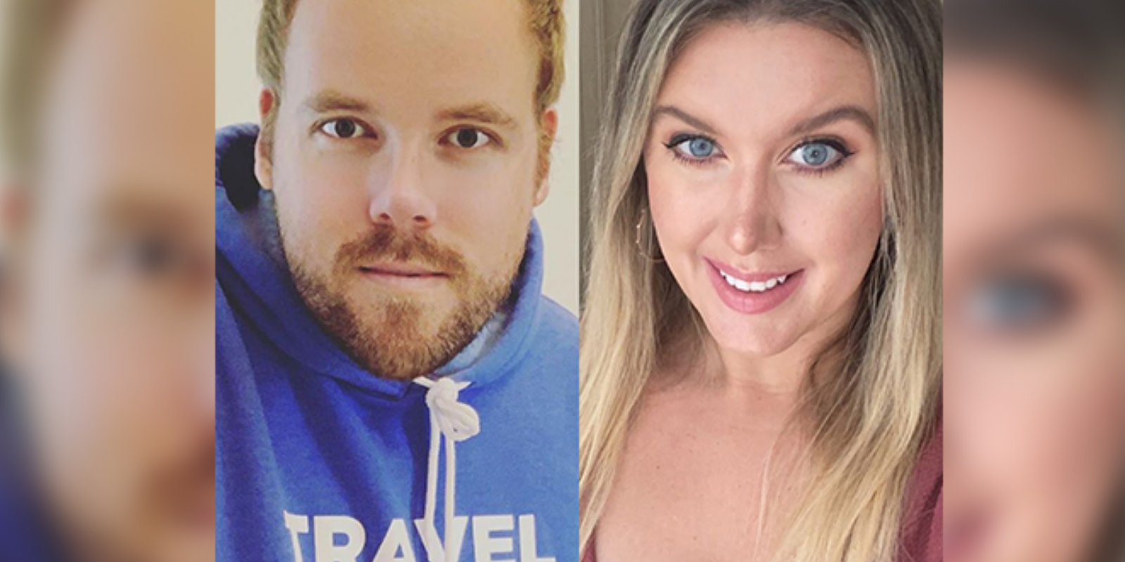Split image of Cortney-Andy-90-Day-Fiance with Andy smirking and Cortney smiling