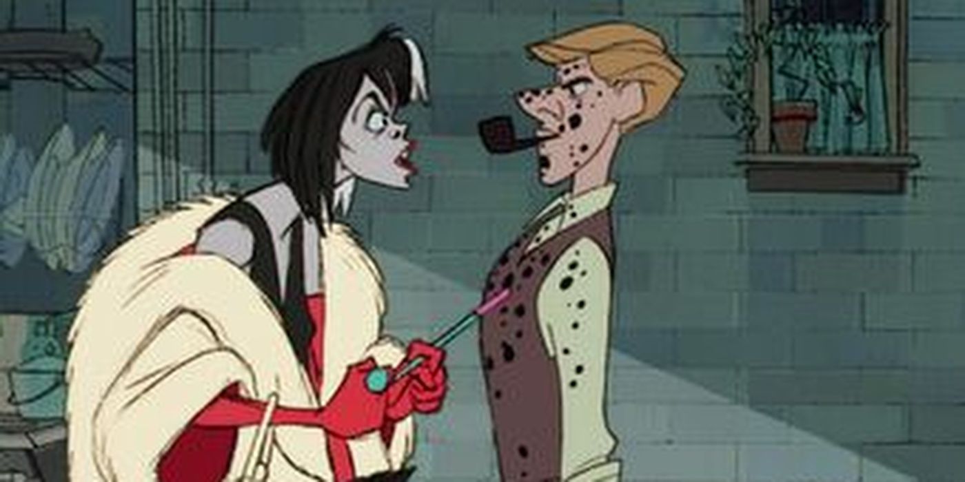 Cruella confronting Roger in 101 Dalmatians