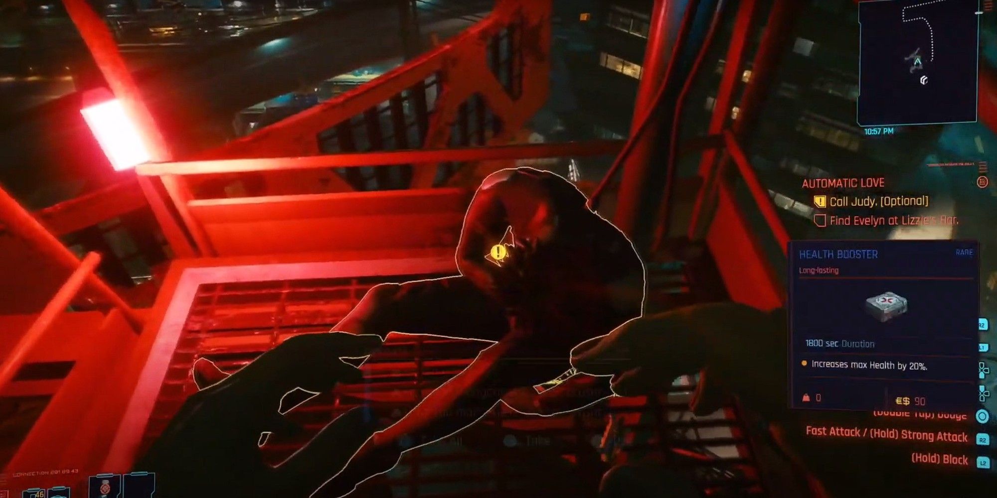 A player finds a Hidden Gem on a dead body on top of the Radio Tower in Kabuki in Cyberpunk 2077