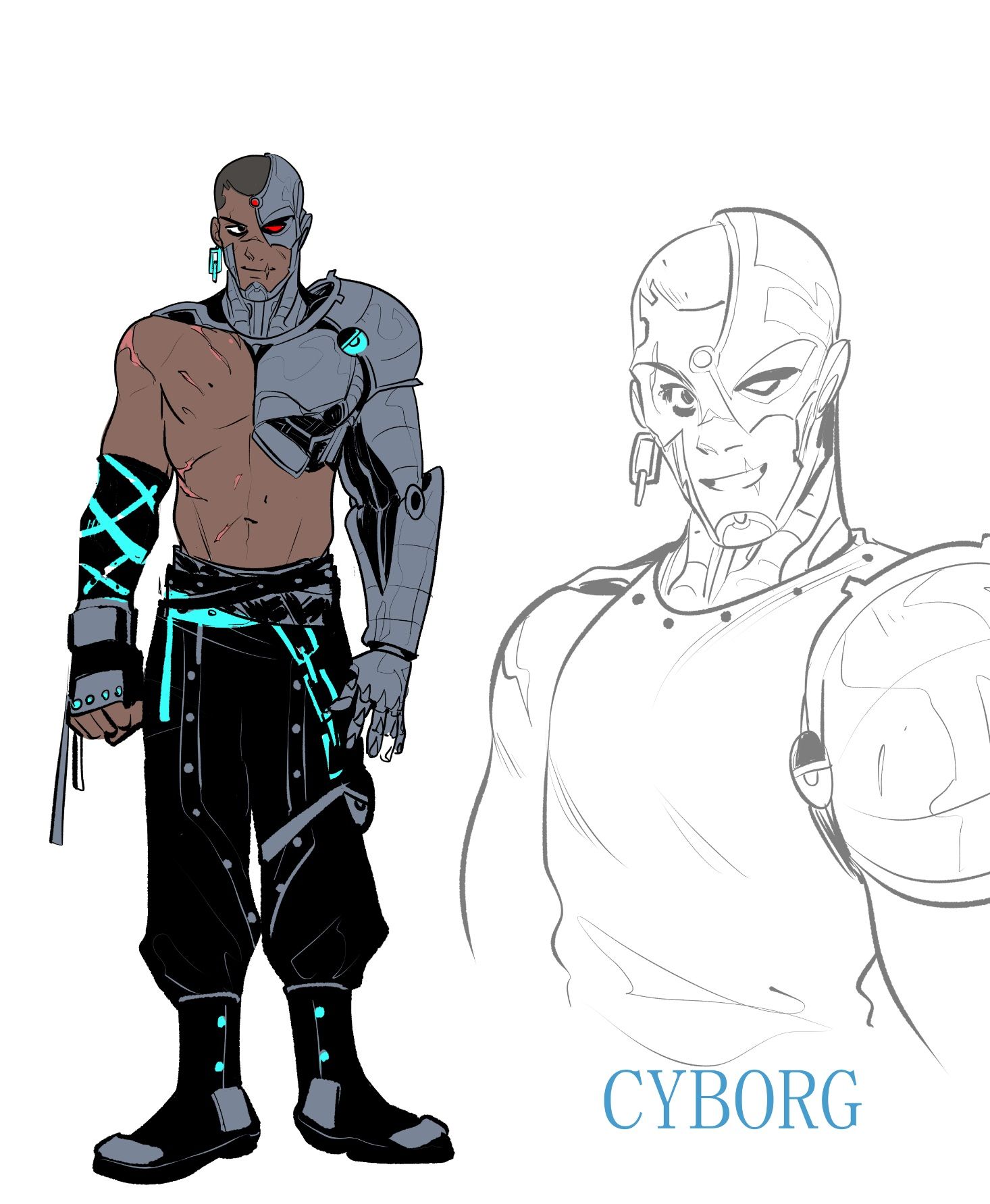Cyborg RWBY Character Design