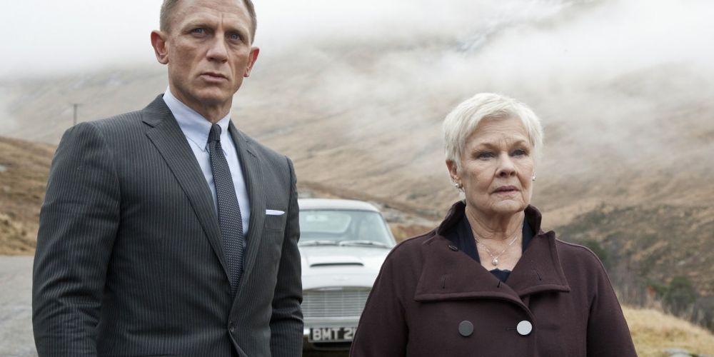 James Bond and M staning together in Skyfall