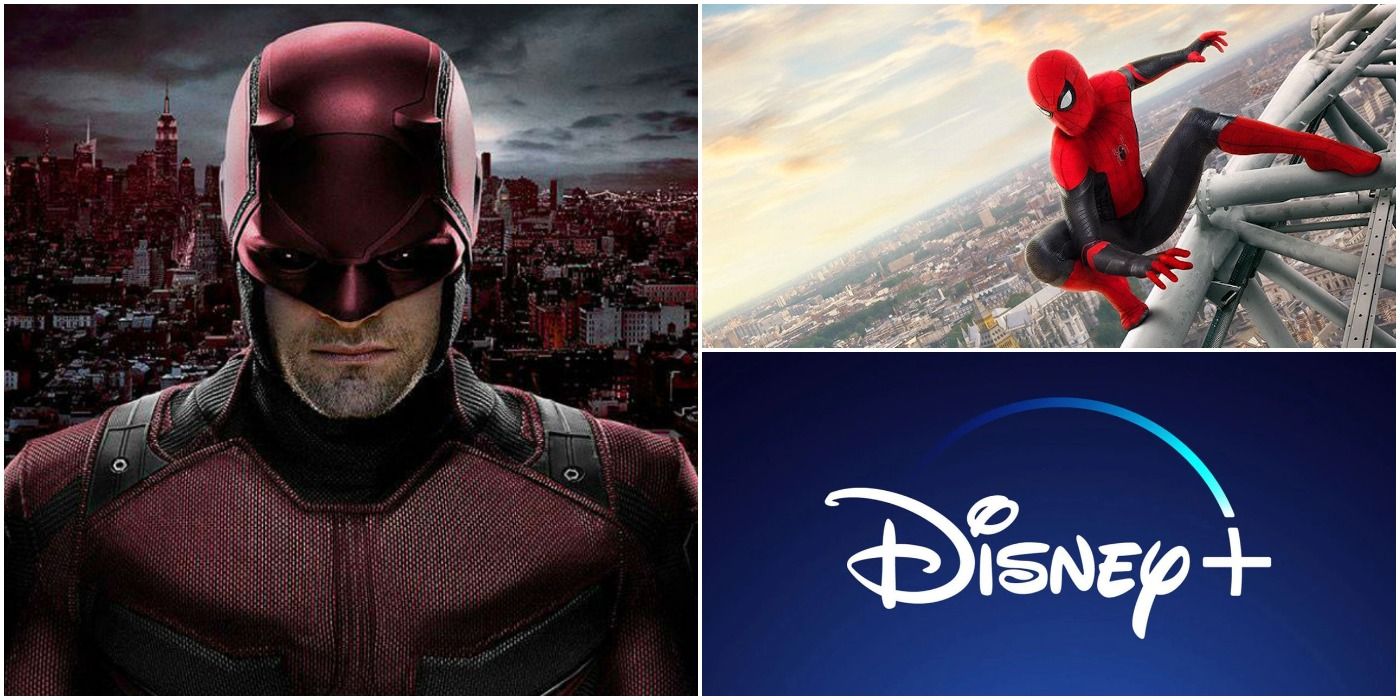 Daredevil on Netflix, Spider-Man in Far From Home and the Disney+ logo