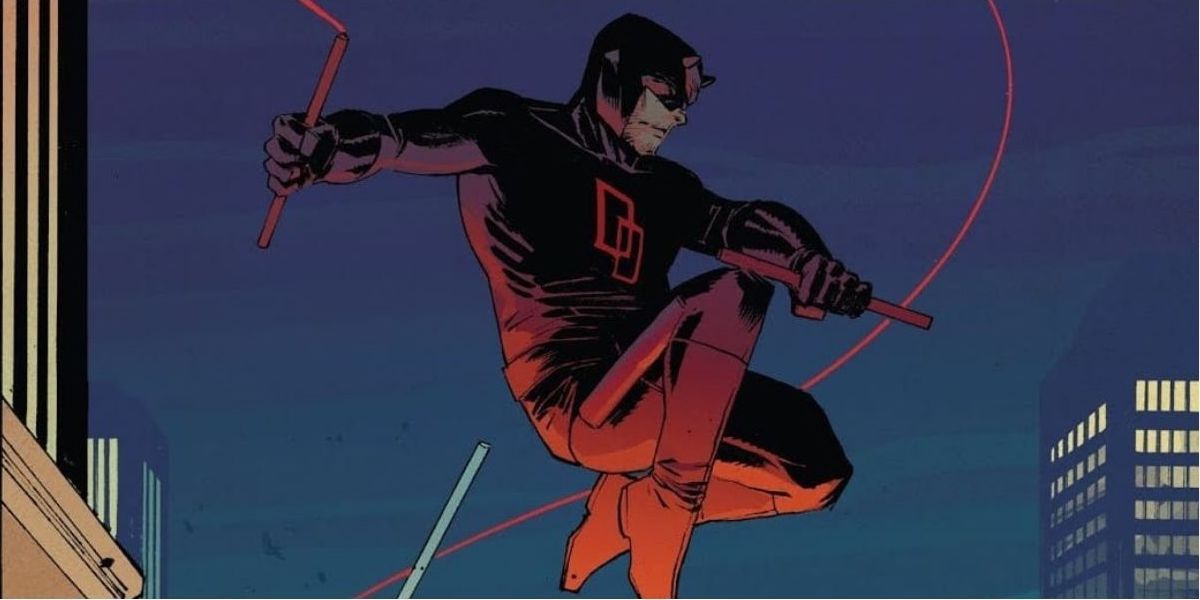 Daredevil runs across New Works rooftops