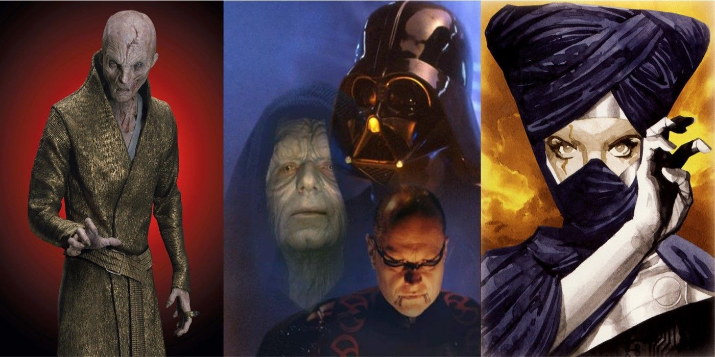 Palpatine, Vader, Jerec, Lumiya, and Snoke