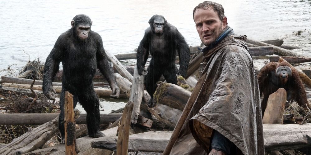 Malcom and Caesar talking in Dawn of the Planet of the Apes