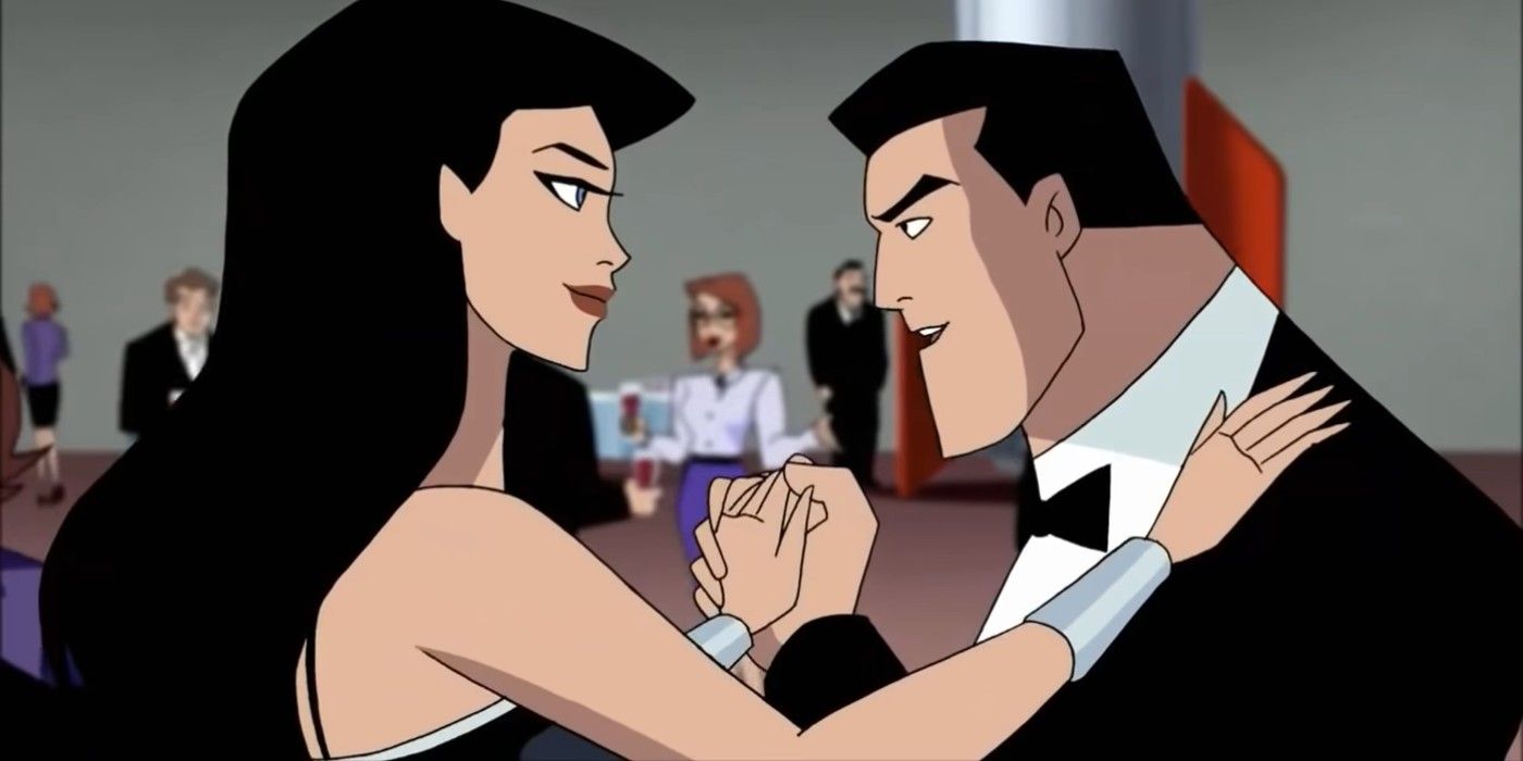 Diana Prince e Bruce Wayne dançando em Paris em Liga da Justiça
