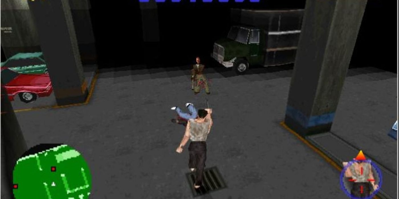 John McClain shoots enemies in the Die Hard video game