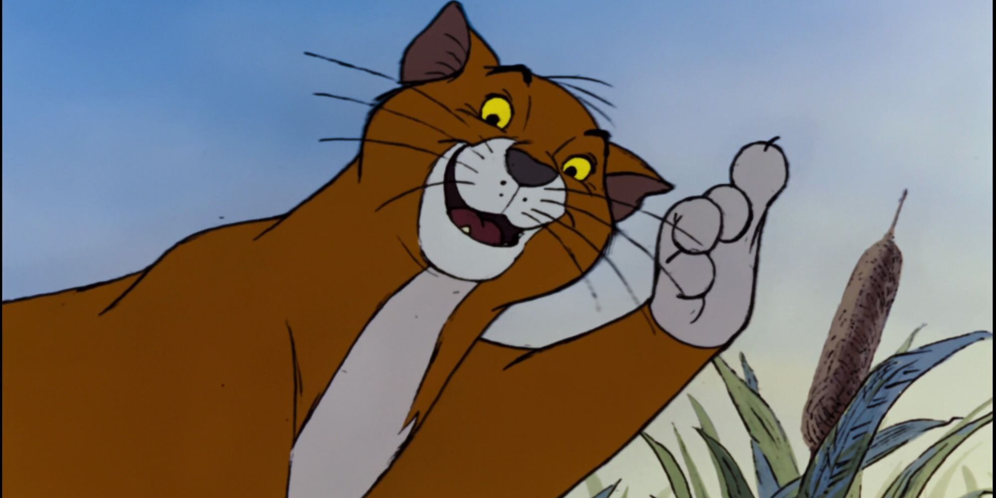 Thomas O'Malley with his paw up in The Aristocats