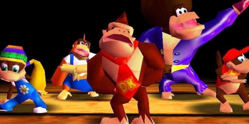 The Kongs as they appeared in Donkey Kong 64