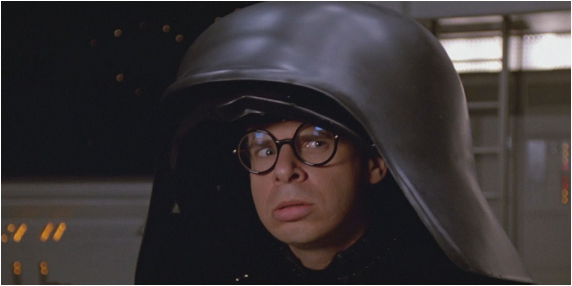 Dark Helmet looking at something off-screen in Spaceballs