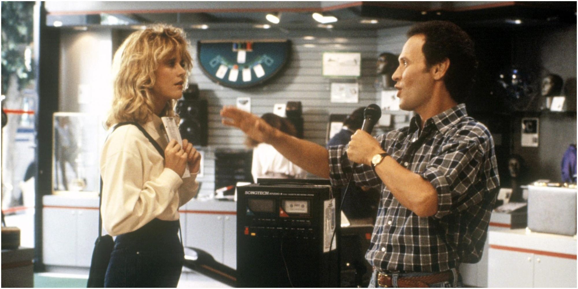 A still of two characters singing on When Harry Met Sally