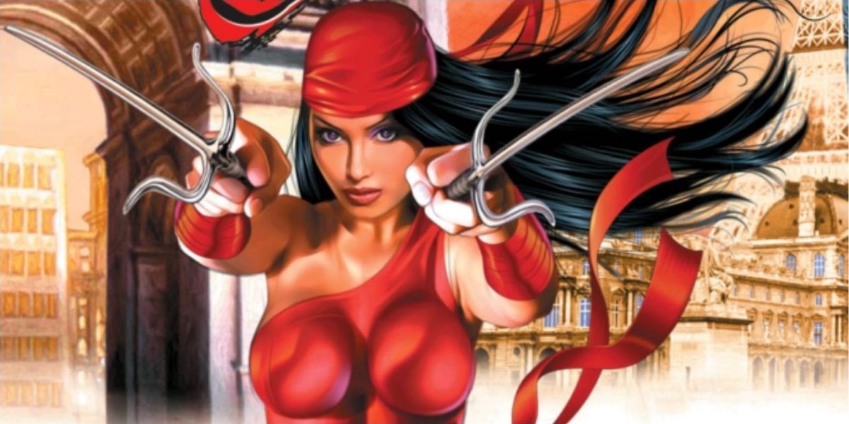 Elektra brandishes her sai