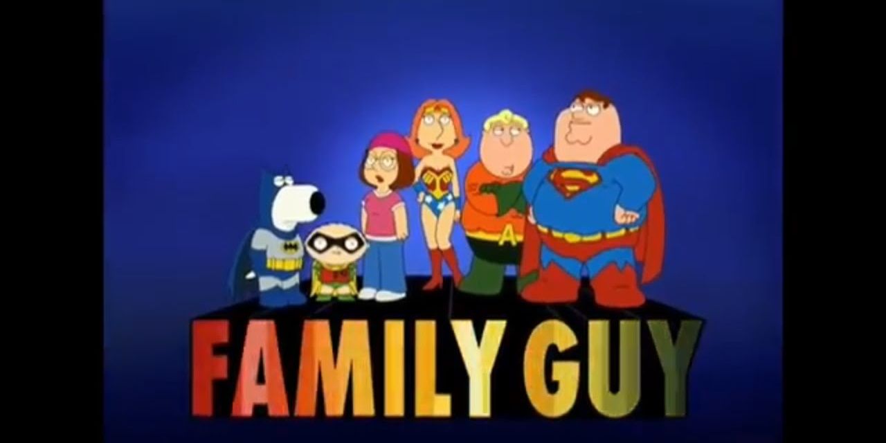 Family Guy characters as the Justice League.