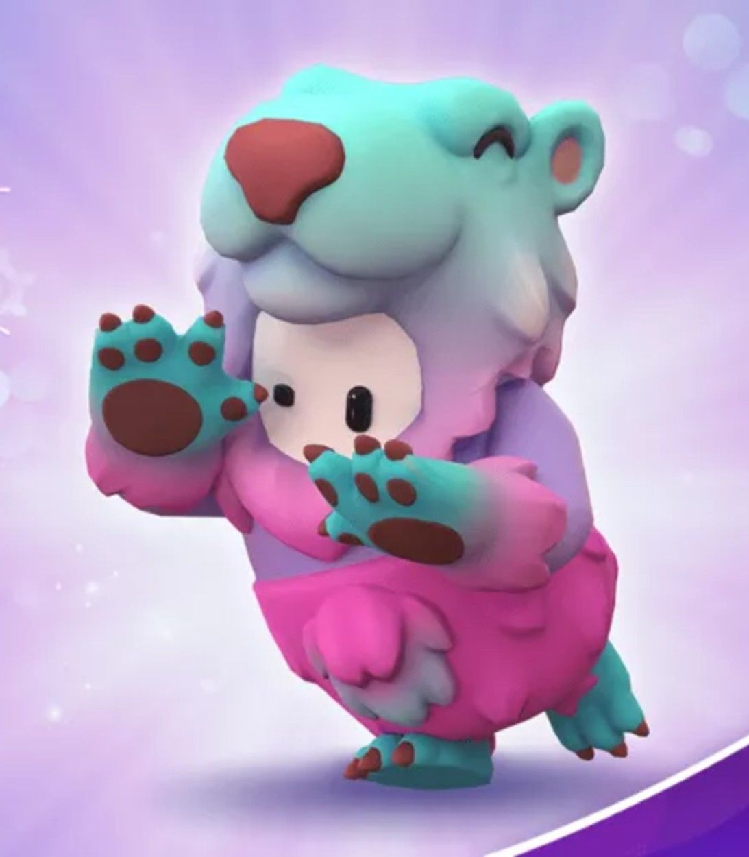 The free Slushie Bear skin for January 2021 from Prime Gaming in Fall Guys