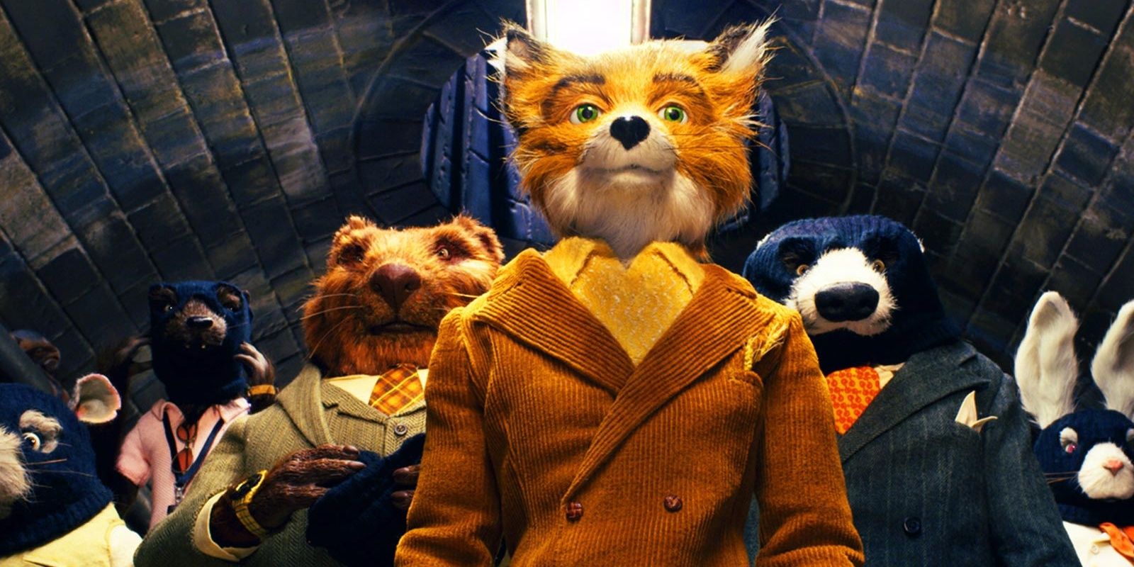 Mr. Fox and his fellow thieves in Fantastic Mr. Fox