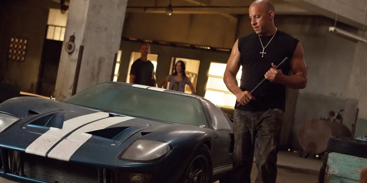 Dom inspects the Ford GT40 in Fast Five