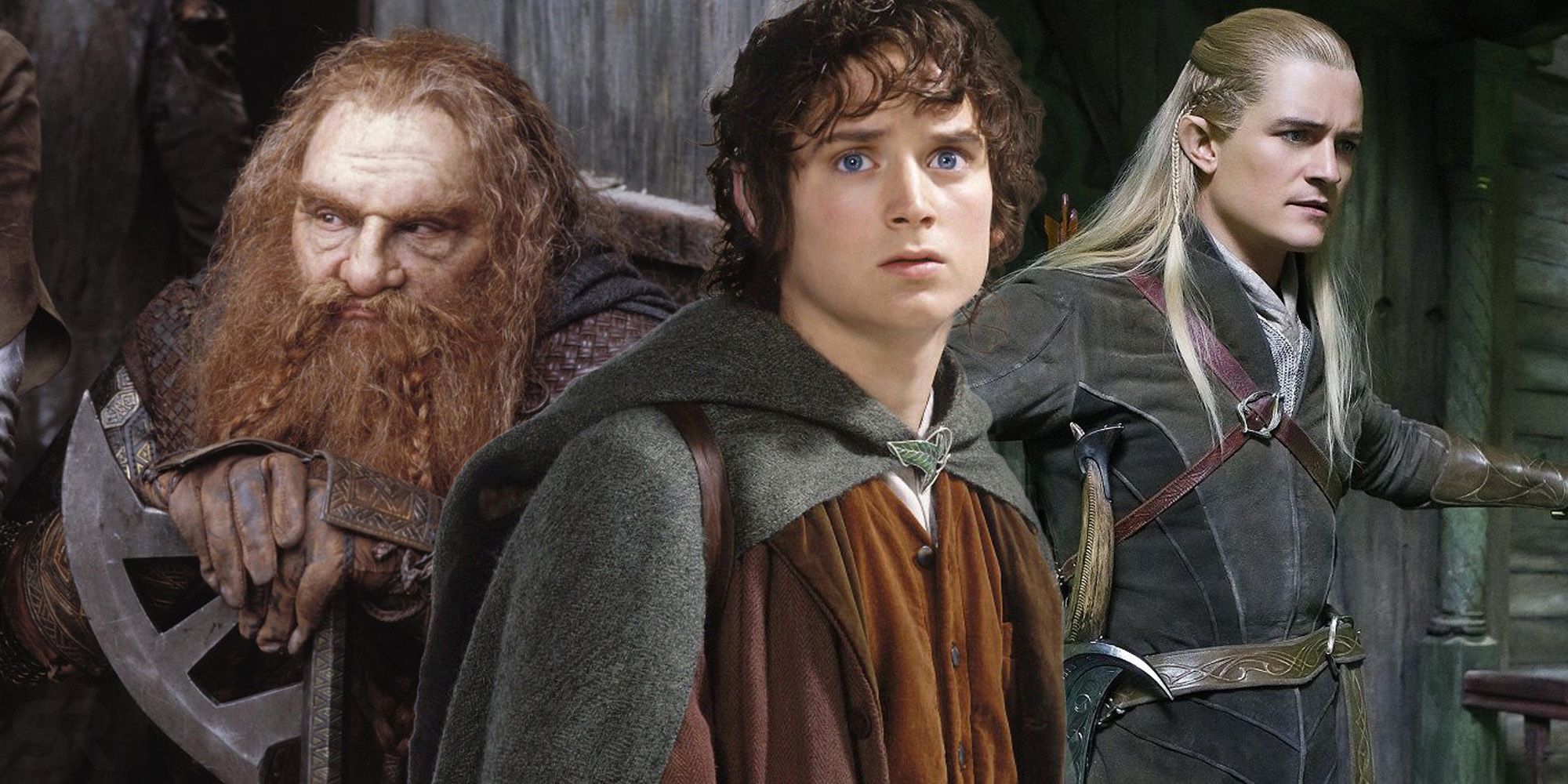 Frodo Bolseiro, Legolas e Gimli