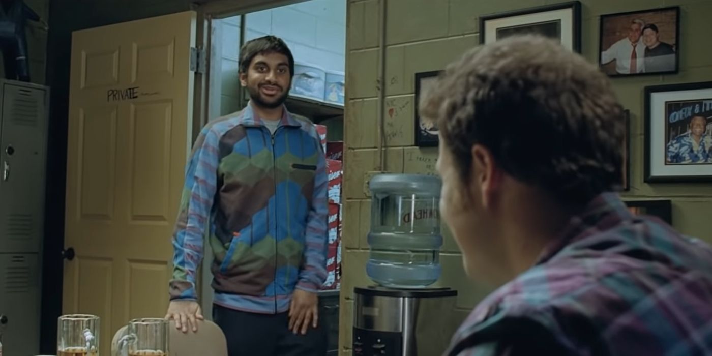 Screenshot of Funny People Aziz Ansari as Randy In Colorful Shirt